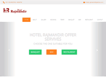 Tablet Screenshot of hotelrajmandir.com